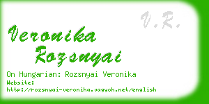 veronika rozsnyai business card